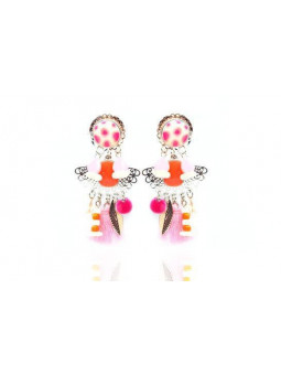 Boucles d’oreilles rosace...