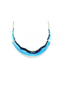 Collier IKITA large arc bleuté