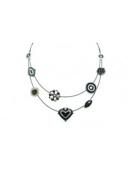 Collier IKITA coeur émail...