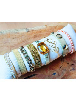 Bracelets fantaisie beige...