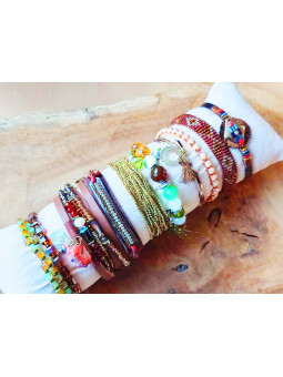 Bracelets fantaisie marron...