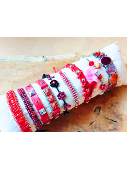 Bracelets fantaisie rouges