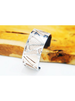 Bracelet fantaisie vermeil triangles argentés 