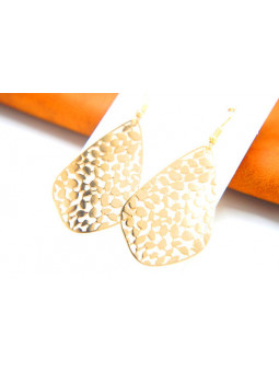 Boucles d'oreilles plateaux ajourés  dorés 