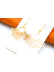 Boucles d'oreilles éventails ajourés dorés 