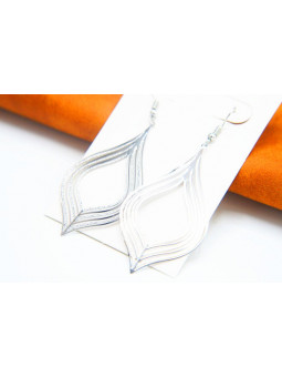 Boucles d'oreilles pics argentés 