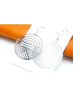 Boucles d'oreilles rondeurs dichotomie argent 