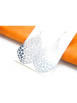 Boucles d'oreilles plateaux ajourés argent 