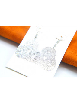 Boucles d'oreilles chemins  infinis argent 