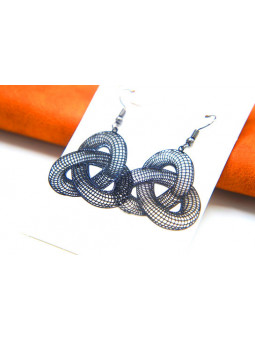 Boucles d'oreilles chemins infinis noirs 