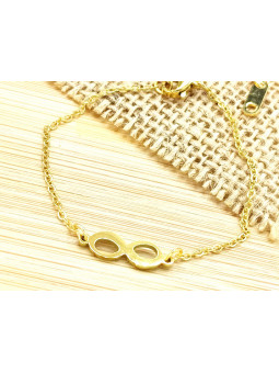 Bracelet Acier infini doré 