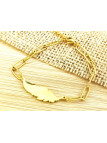 Bracelet Acier plume dorée 