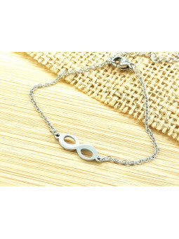 Bracelet Acier infini argent 