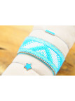 Lot 3 Bracelets Acier Inoxydable argent turquoise 