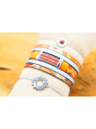 Lot 3 Bracelets Acier Inoxydable argent orange 