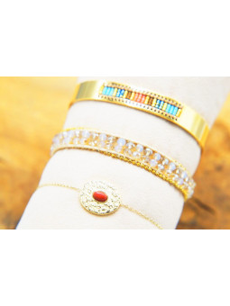 Lot 3 Bracelets Acier dorés 