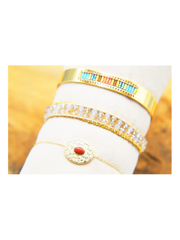 Lot 3 Bracelets Acier dorés 