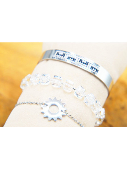 Lot 3 Bracelets Acier argentés 