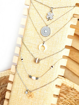 Lot Colliers Acier Inoxydable B04 