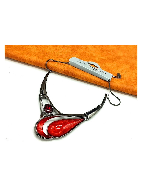 Collier Belle Miss vague rouge 