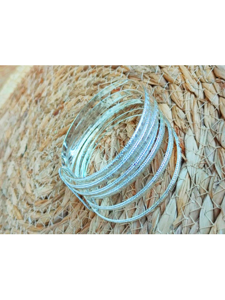 Bracelets argentés x 6 