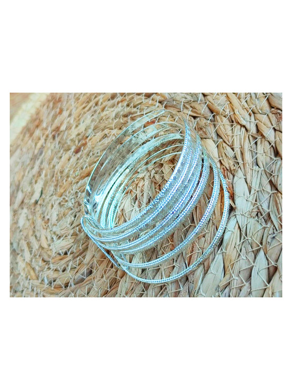 Bracelets argentés x 6 