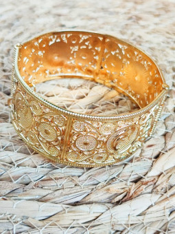 Bracelet doré large 