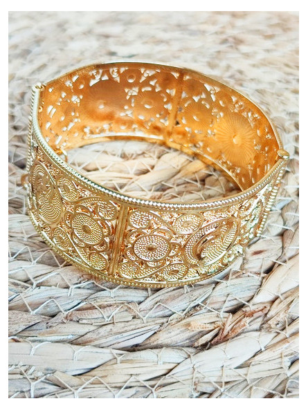 Bracelet doré large 