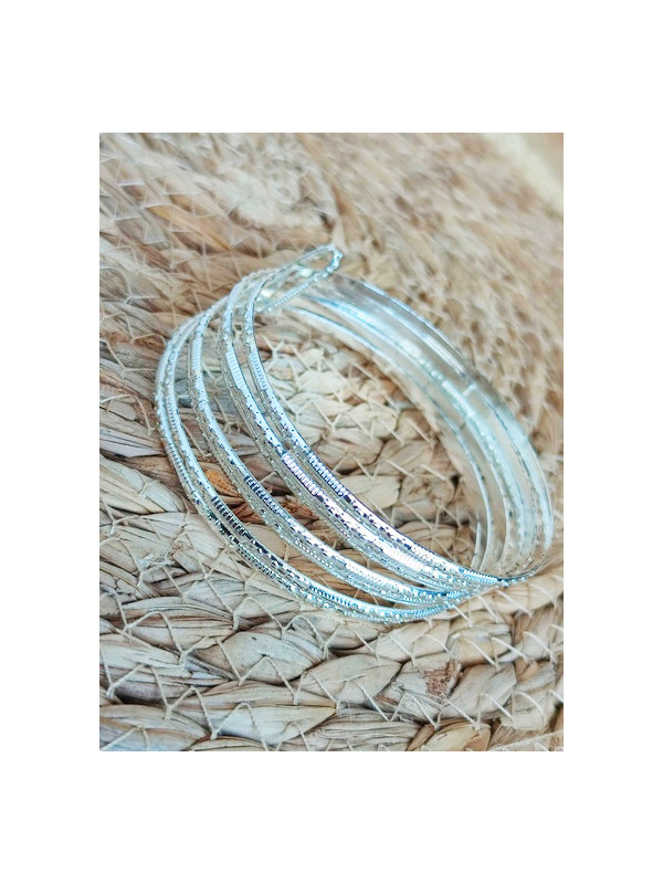 Bracelets fantaisie argent x6 