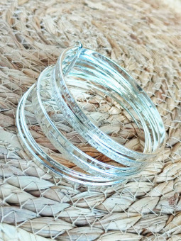 Bracelets argentés motifs grecs 