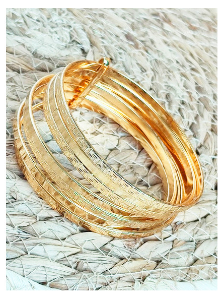 Bracelets dorés motifs grecs 
