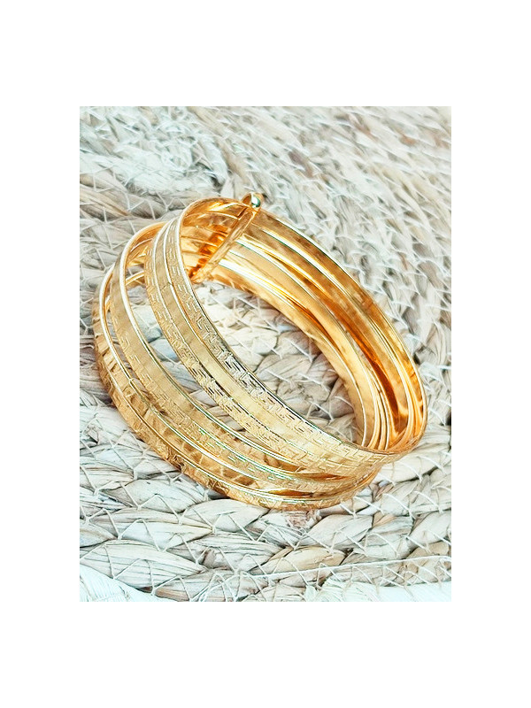 Bracelets dorés motifs grecs 