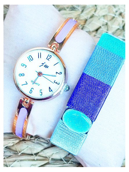 Montre lavande & Bracelet 