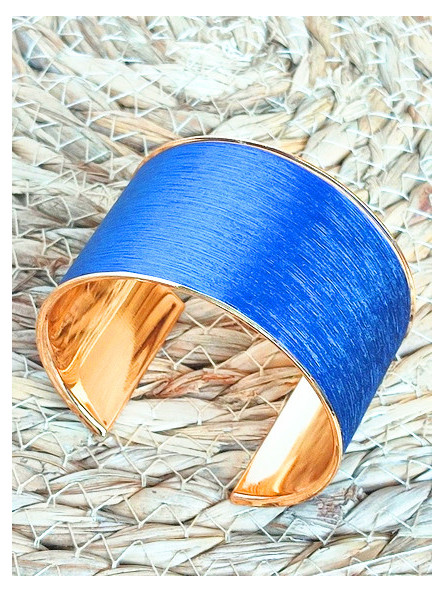 Bracelet manchette bleu 