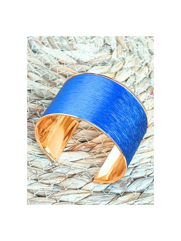 Bracelet manchette bleu 