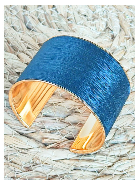 Bracelet manchette noir 