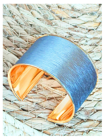 Bracelet manchette gris 