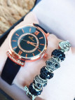 Montre noire cuivre & Bracelet charms 
