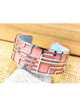 Bracelet rose labyrinthe argent 