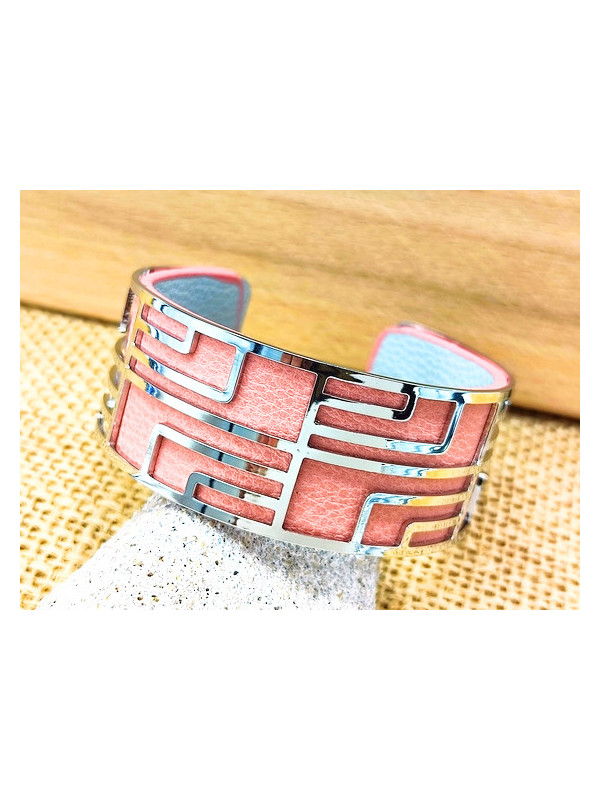 Bracelet rose labyrinthe argent 