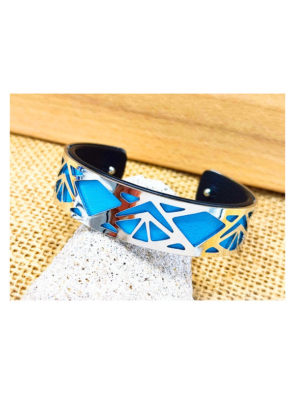 Bracelet turquoise métal ajouré 