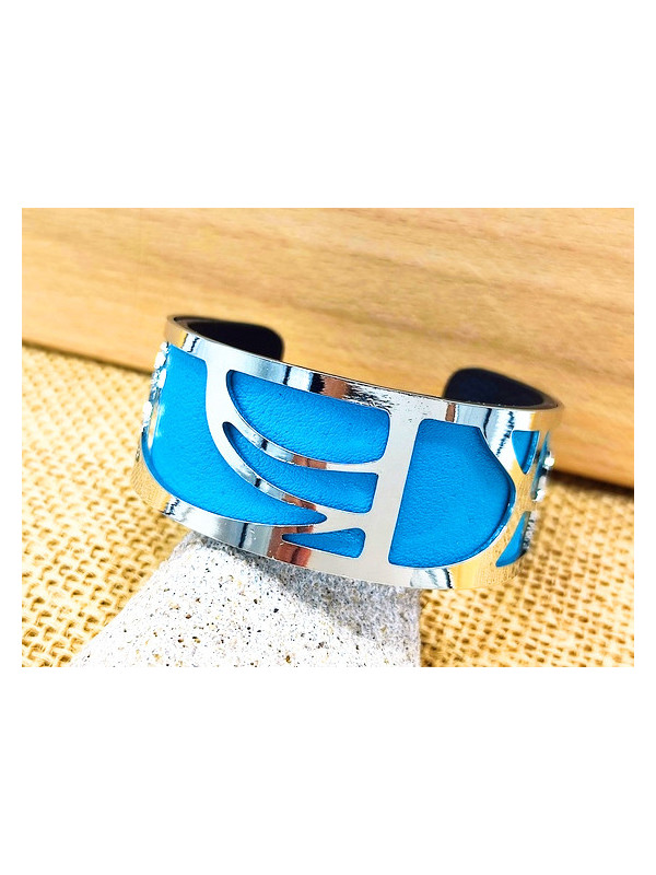 Bracelet vagues argentées 