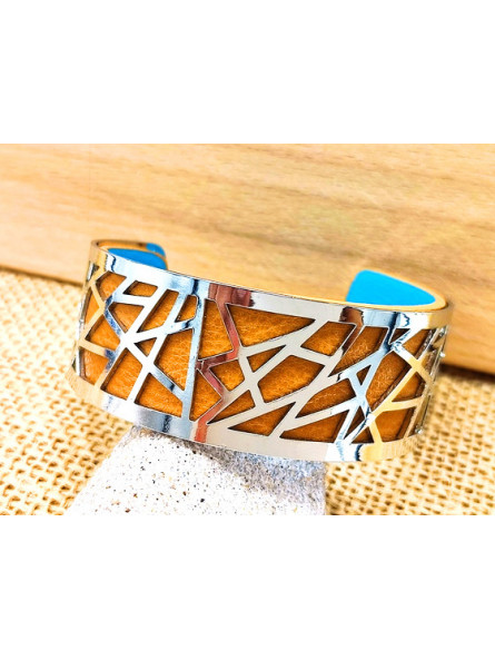 Bracelet camel métal argenté 