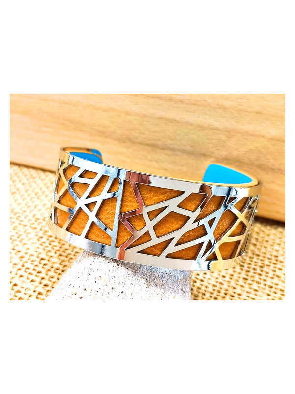 Bracelet camel métal argenté 