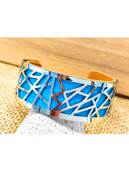 Bracelet turquoise métal argenté 