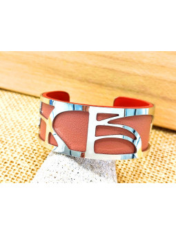 Bracelet rose vagues argentés 