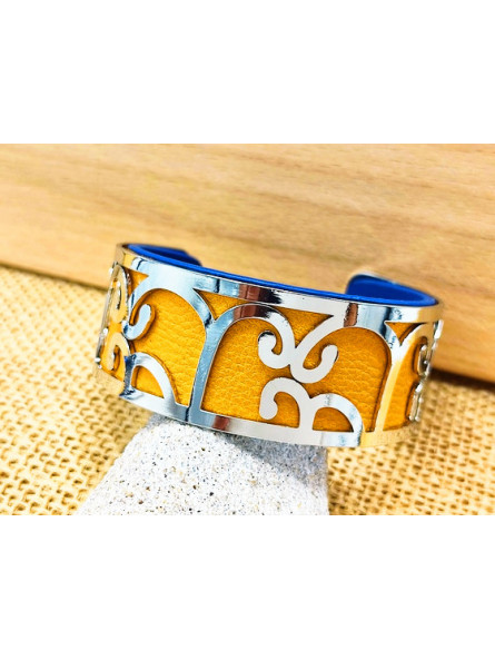 Bracelet safran métal argenté 