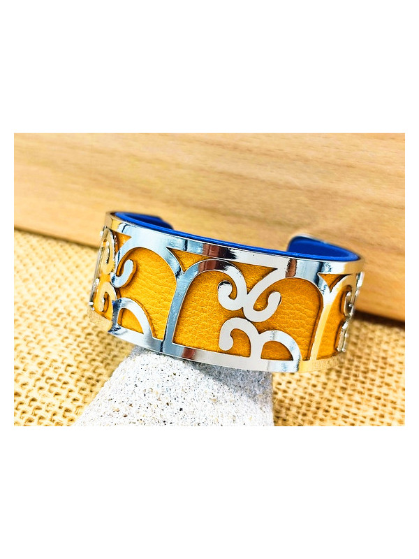 Bracelet safran métal argenté 