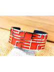 Bracelet rouge labyrinthe 