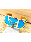 Bracelet vagues dorées turquoises 